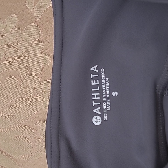 Athleta Color Block Salutation 7/8 Tight Legging Silver Bells Grey S - Picture 3 of 5